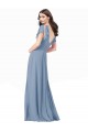 Affordable Chiffon Prom Dress with Flutter Sleeves and Front Slit UK