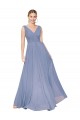 Affordable Floor Length High Neck V-Back Chiffon Prom Dress UK