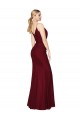 Affordable Floor Length High Neck Chiffon Prom Dress with Side Slit UK