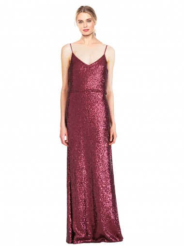 Affordable High Neck Halter Long Slim Sequin Prom Dress with V-Neck and Blouson Bodice UK