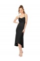 Affordable High Low Silky Satin Cowl Neck Midi Length Cocktail Prom Dress / Homecoming Dress UK