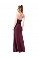 Affordable Cowl Back V-Neck Silky Satin Prom Dress UK