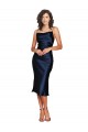 Affordable Short Sleeveless Spaghetti Straps Cowl Neckline Silky Satin Cocktail Prom Dress / Homecoming Dress UK