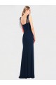 Affordable Flat Tie Shoulder Crepe Trumpet Prom Dress with Front Slit UK