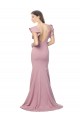 Affordable Flutter Sleeves Low V-Back High Round Neck Crepe Prom Dress UK