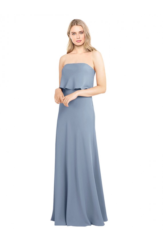 Affordable High Neck Sheath Sleeveless Stretch Crepe Prom Dress UK