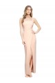 Affordable Floor Length Square Neck Long Sheath Crepe Prom Dress  UK