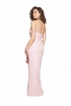 Affordable Strapless Long Full Length Ruffles Low Back Crepe Prom Dress UK