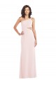 Affordable Flirty One Shoulder Midriff Cutout Maxi Crepe Prom Dress UK