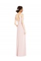 Affordable Square Neck Low Back A-Line Prom Dress with Front Slit and Pockets UK