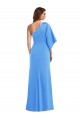 Affordable One Shoulder Bell Sleeves Trumpet Prom Dress UK