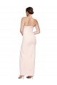 Affordable Cowl Neck Strapless Stretch Satin Prom Dress with High Split UK