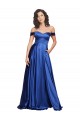 Affordable Ball Gown Off the Shoulder Sweetheart Stretch Satin Prom Dress UK