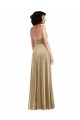 Affordable Square Neck Velvet Maxi Prom Dress with Front Slit & Pockets UK