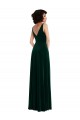 Affordable Floor Length Velvet Maxi Prom Dress with Shirred Bodice and Front Slit UK