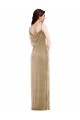 Affordable Asymmetrical One Shoulder Velvet Maxi Slip Prom Dress UK