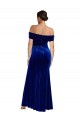 Affordable Full Length Long Velvet Prom Dress with Side Split UK